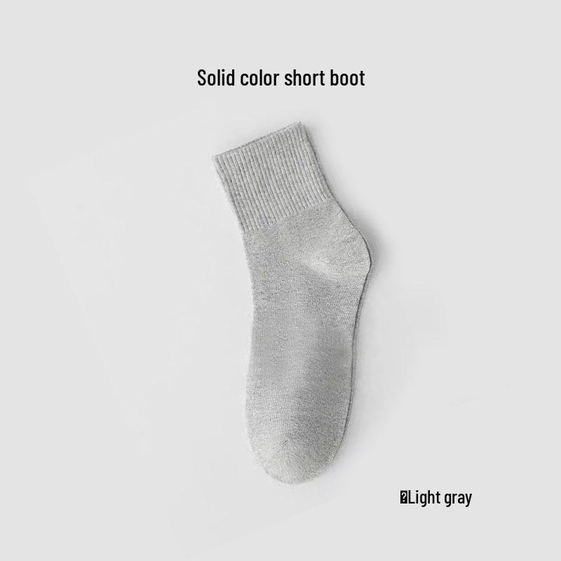 Women's Mid-Calf Pure Cotton Socks - Odor-Absorbing, Sweat-Wicking, Anti-Pilling for Spring & Summer