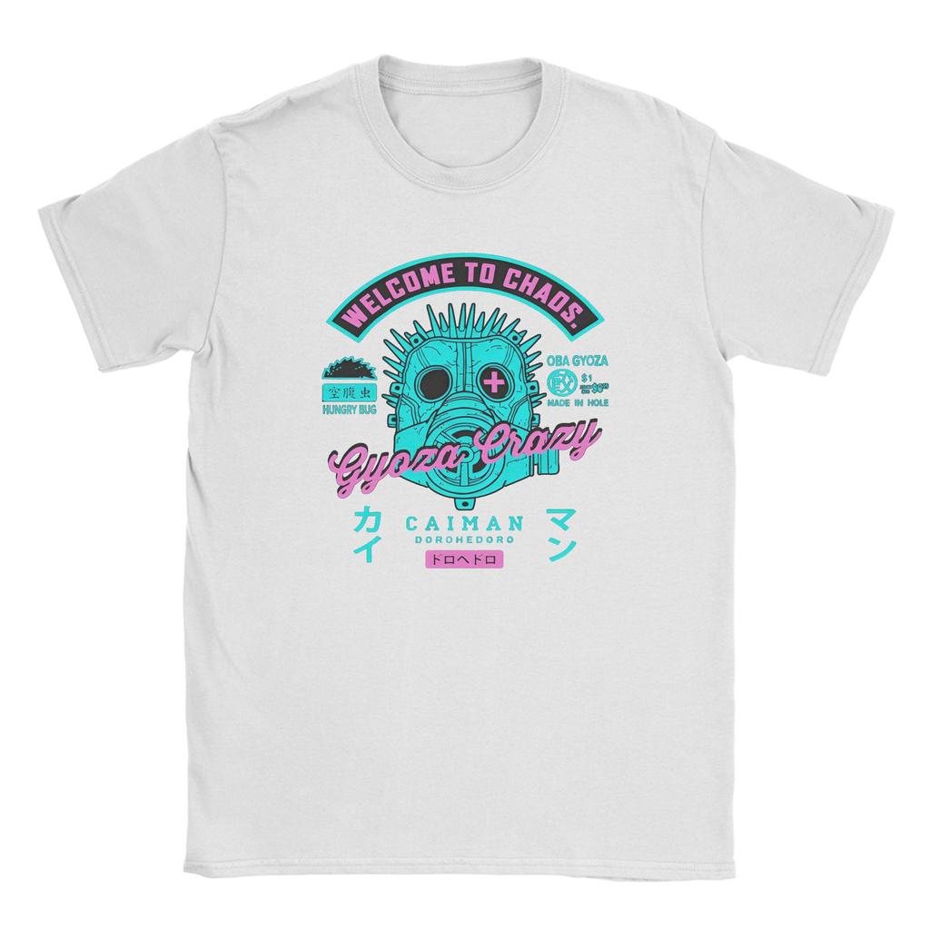 Anime Dorohedoro Kaiman Manga T-Shirt Sommer Manga Hip Hop T-Shirts Herren 100 Baumwoll-Tees Kurzarm Y2K Basic-T-Shirt