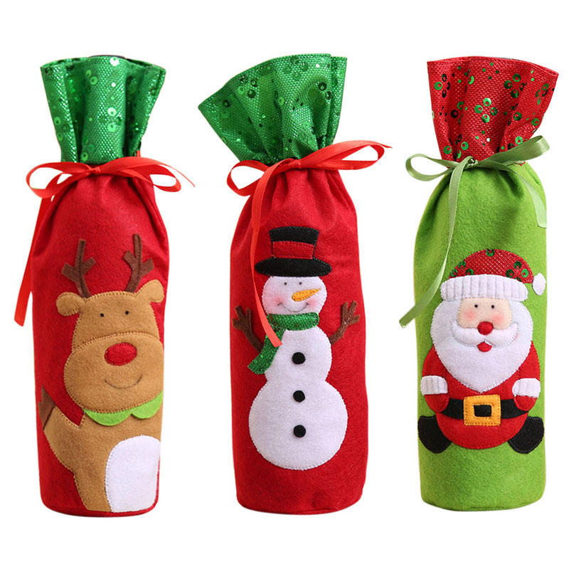 Buy 1 Piece Wine Bottle Cover 1pcs Christmas Wine Bottle Bag Home