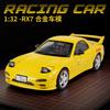 1:28 Legierungsmetall Druckguss Modellauto Kompatibel Mit RX-7 FD3S Initial D JDM RedSuns Rotationssportwagen Wohnstudierzimmer Spielzeug
