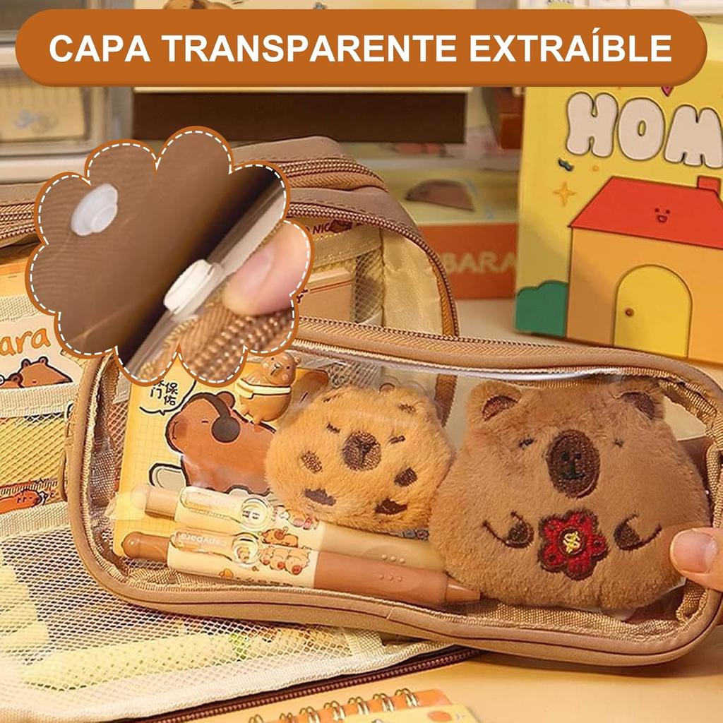 Capybara Pencil Case Capybara Pencil Cases Capybara Pencil Case Capybara Pencil Case Removable School Pencil Pouch Multi Purpose Storage Bag for