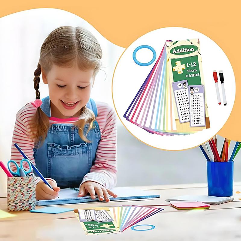 1 Set Math Counting Flash Card Book Toy Arithmetic Training Game Props Addition Subtraction Multiplication Division Learning ZYF