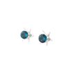 Blue Apatite Gemstone 925 Sterling Silver Jewelry Handmade Stud Earrings 0.44" EE-175-2