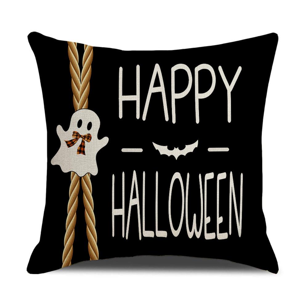 New Halloween Pillow Cover Black Pumpkin Ghost Horror Car Party Cushion Sofa Pillow Cover