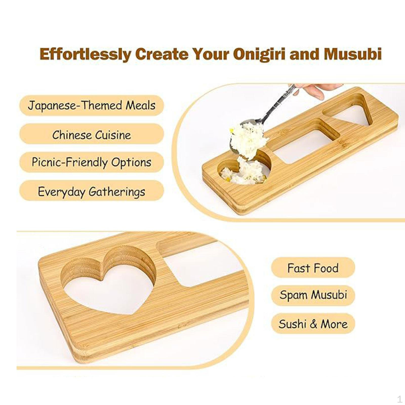 

,Wooden Rice Ball Maker Onigiri Creative Nonstick Household Handcrafted Practical, DIY Sushi Multi Shape