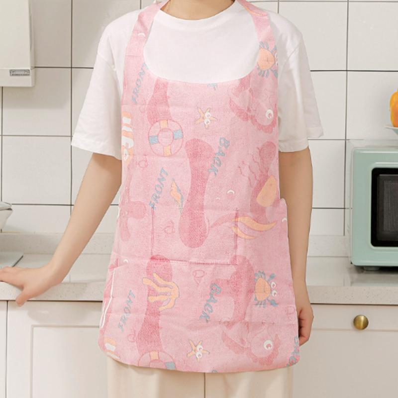 5 Stück Einwegschürze Für Topf Ölfest Anti-Fouling Schürzen Erwachsene Tragbar Reinigung Kochen Vlies Wasserdicht Delantal