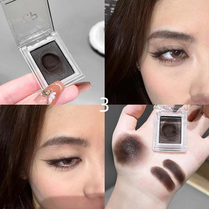 Cappuvini Dark Brown Monochrome Eyeshadow Cream Mashed Natural Smudge-Resistant Non-Drying Matte Eye Shadow Waterproof Eyeliner