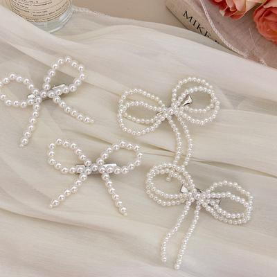 Fermaglio per capelli a farfalla spilla fiocchi accessori per donna ragazza coreano fata perla popolare vintage Designer mini barretta Copricapo