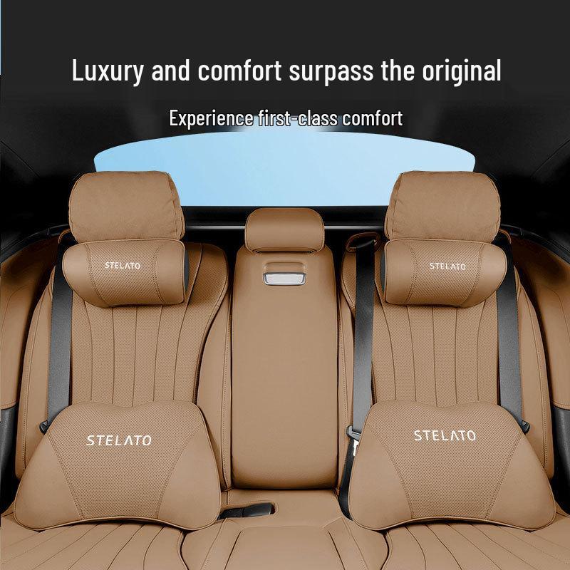 Xiangjie S9 Car All-Season Headrest and Suede Neck & Waist Support Pillow
