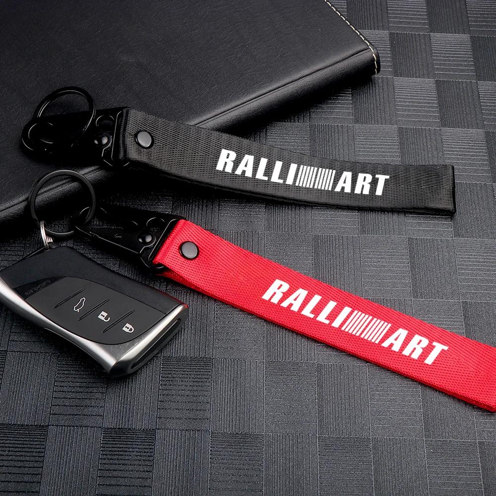Cyrjzn1 Auto Ribbon Key Ring for Mitsubishi Compatible with All Models Pajero Outlander Lancer Eclipse Cross Car Key Chain Accessories