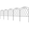 3m Decorative Metal Garden Fence - Diamond and Swirl Pattern