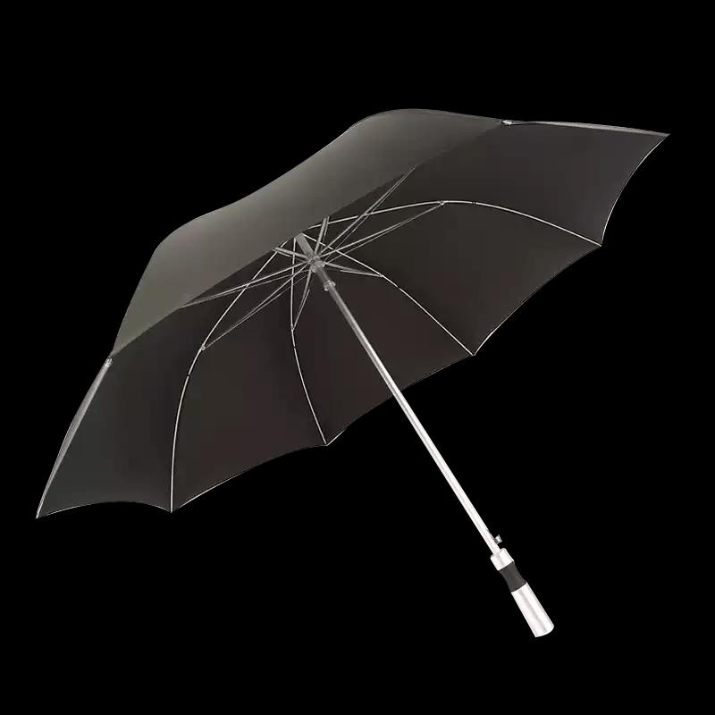 TCAI Large Long Handle Semi-Automatic Straight Umbrella