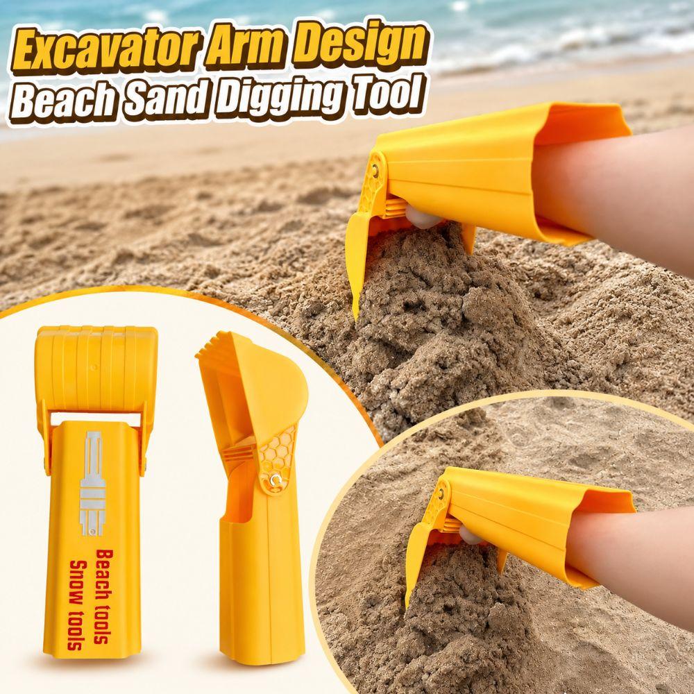 Orange Beach Sand Digging Tool Excavator Arm Shape Sand Shovel Arm Kid Beach Tool