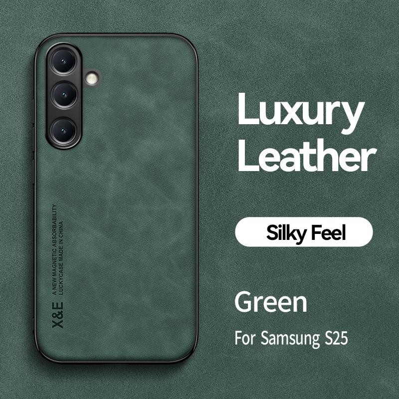 For Samsung Galaxy A55 5G Magnetic Case Matte Leather Cover GalaxyA55 A 55 SM-A556B/DS SM-A556E Camera Shell Shockproof Fundas
