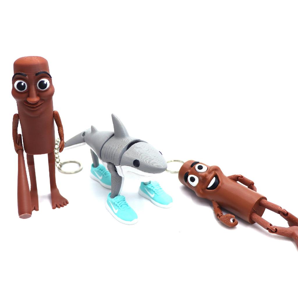 3D Printed Tralalo Shark & Tungtungsahur Figurine from Shan Hai Jing