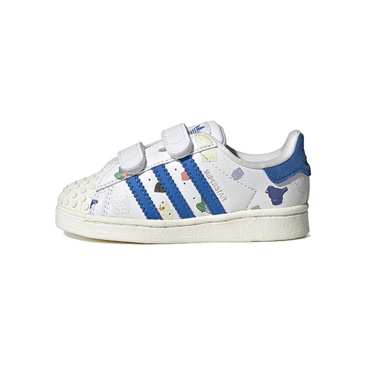 (TD) adidas Superstar CF x LEGO Bricks And Figurine - White Royal Blue Baby IF2199 EU 20