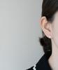 Alleun Silver 925 Cubic Round Bold Silver Earrings
