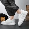 Spring Men's Breathable White Korean-Style Trendy Thick-Soled Casual Skate Shoes