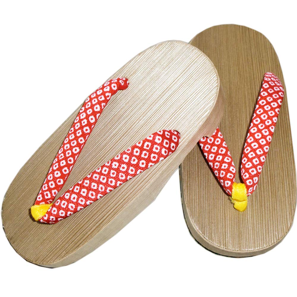 

Kiso Nezuko Craftsmen Passing on 300 Years of Pique Red Strap Cloth Geta Tradition. 12-13cm Children s Size. Pattern. (Front Color Customizable).