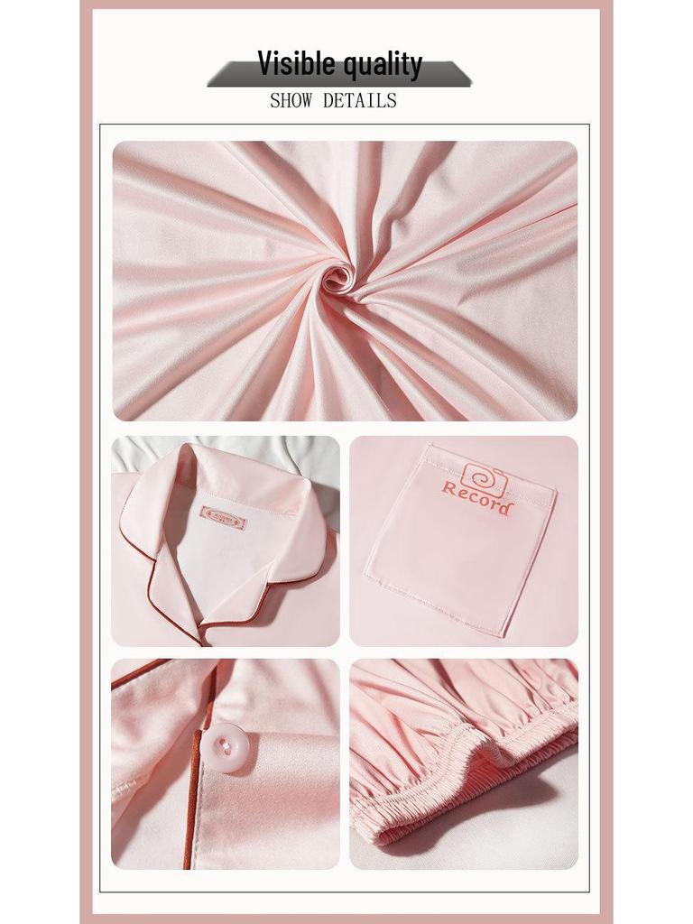 Women's Spring-Autumn Long Sleeve Cotton Pajama Set - Loose Fit, Plus Size, Outdoor-Ready Homewear.