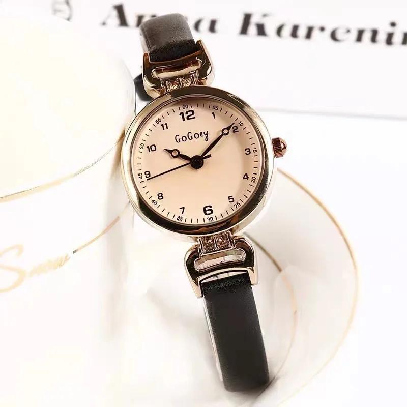 Quartz Watch Women PU Leather Thin Strap Wristwatch Ladies Watches Solid Color Fashion Women Gift Watch Relojes Para Mujer