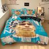 Football Superstars Bedding Quilt Set Quilt Cover Pillowcase Home Decoration Birthday Gift (1 * Duvet Cover + 2 * Pillowcase, Without Core)