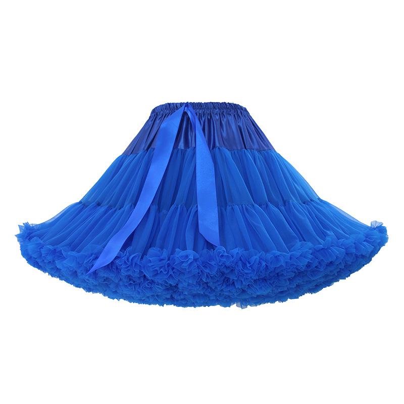 Weißer Erwachsenen Mesh Puffrock - Super Puffiger Halbkörper-Kostüm-Petticoat
