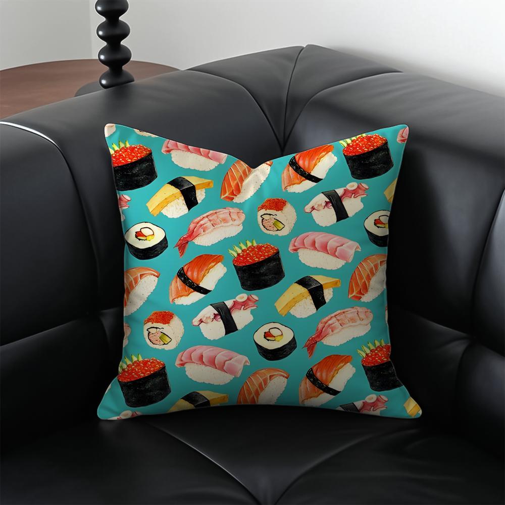 Ssushi Cushion Cover Pillow Case Antidustmite Invisible zipper silky plush cushion