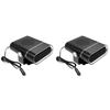 Versatile 2X Car Heater Car Heater Electric Cooling Heating Car Windshield Defrost Defogger Defogger Black