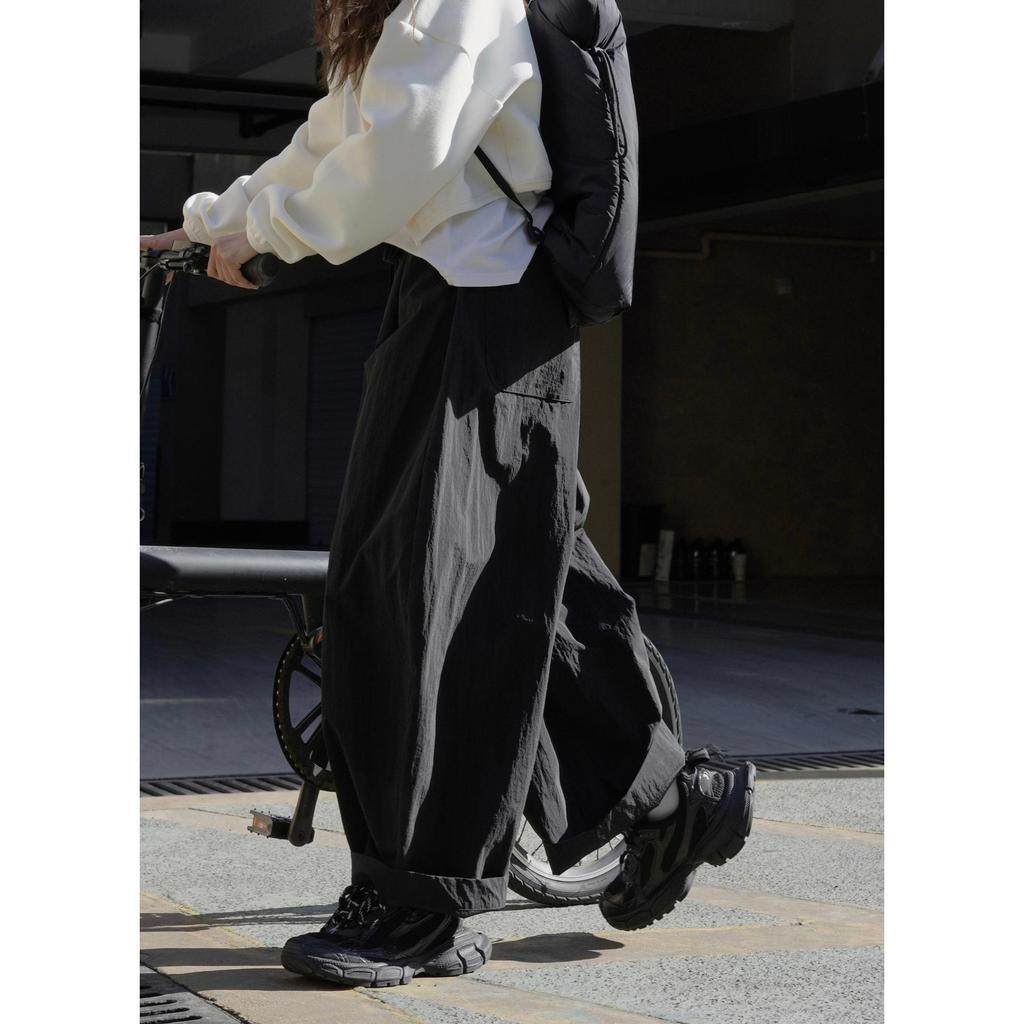 Louvre Summer Japanese-Style Wide-Leg Casual Pants - Lightweight, Breathable, Slimming Silhouette for Women