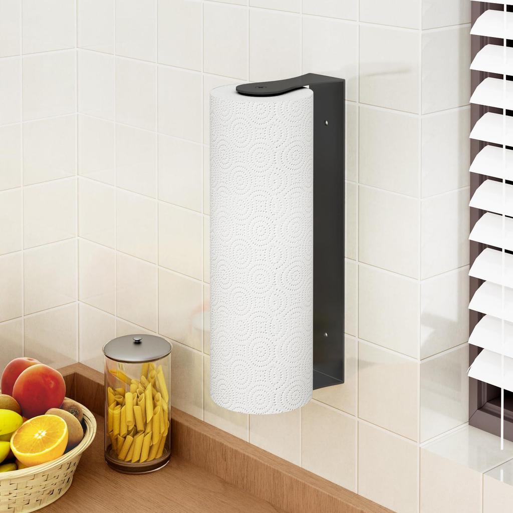 Drill-Free or Screw-In Towel Bar, Wall-Mounted Towel Rack for Bathroom & Kitchen