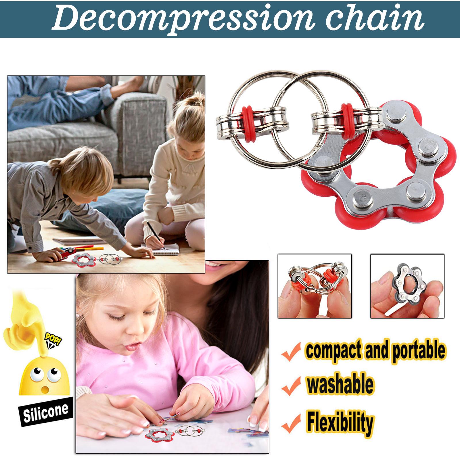 

Toy Relieves Stress Reducer ADHD Anxiety, and with Keychain красный