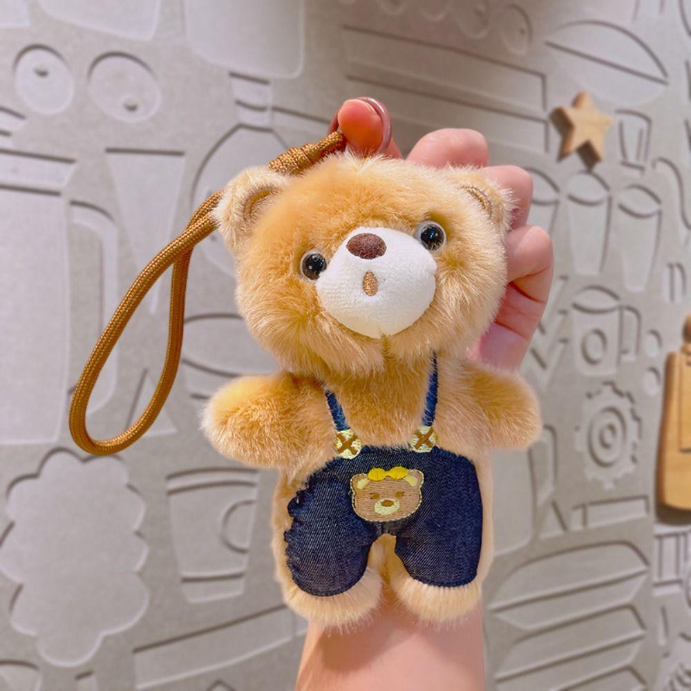 Animal Bear Plush Pendant PP Cotton Little Bear Doll Key Ring  Female Lady Girl