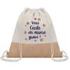 Sac Cabas - PLANETEE - Cécile Elle Assure Grave ! - Jute Naturel - Imprimé En France - Grande Contenance