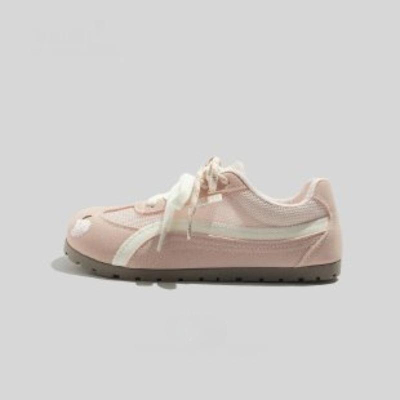 

Fashion 2025 High Quality Ladies Shoes Lace-up Women s Vulcanize Shoes Fashion Color Matching Mesh Casual Light Breathable Sneakers 35 розовый