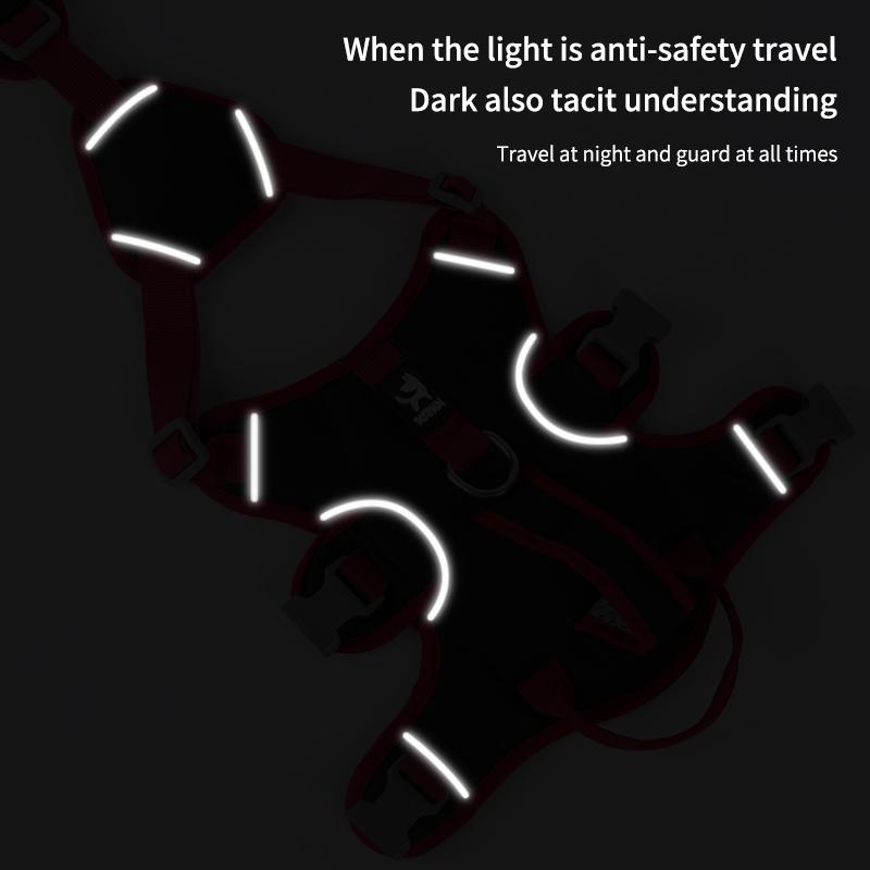 Stoßdämpfende Hundegeschirr-Weste, verstellbares reflektierendes Geschirr für mittelgroße Hunde, französische Bulldogge, Brustgurt, Heimtierbedarf