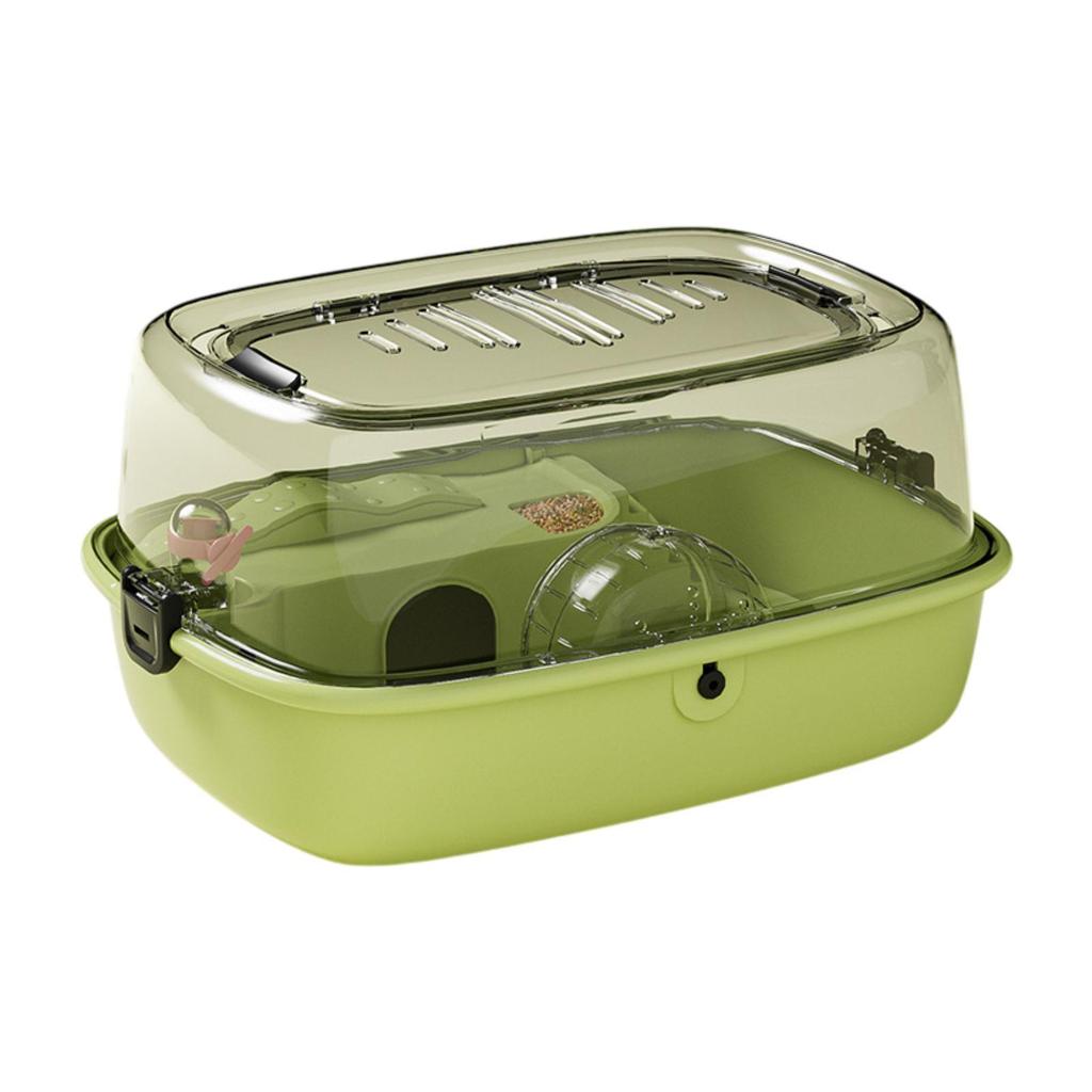 Hamster Cage Habitat Running Wheel Portable Openable Top for Gerbils Bunny