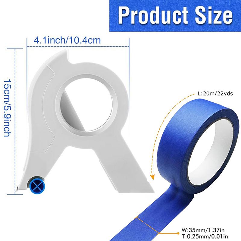 Maler Maskeringstape Applikator Dispenser Maskin Vegg Gulv Emballasje Forseglingsverktøy For 1,88-2" X 60 Yard Standard Tape