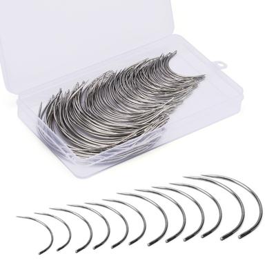 Gebogenes Nadelset, Ledernähnadel, Sattelnadel, Polsternadel, Sticknadel, Ledernähwerkzeug für das Handwerk