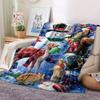 Coperta con Motivo Pupazzo di Neve e Animali Natalizi - Morbida Accogliente Poliestere per Tutte le Stagioni Casa Esterno Plaid Regalo per Famiglia o Amici