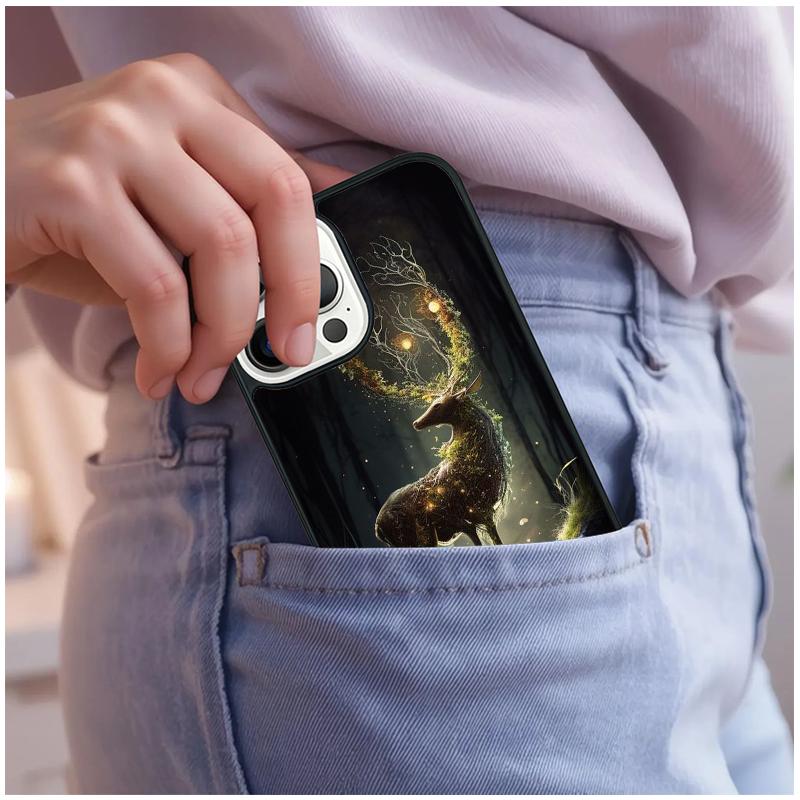 Deer Soft Phone Case For iPhone 17 Air 15 16e 14 13 Pro Max Coque 12 11 Pro Max PLUS cover