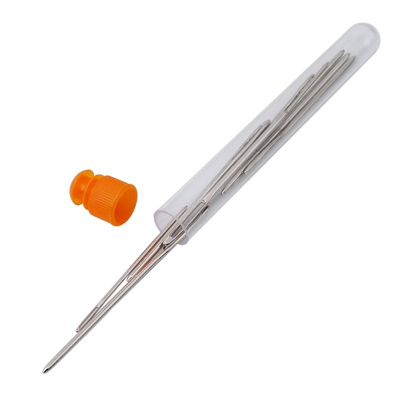 9 ks Jehla s velkým očkem Stříbrná tupá hlavička Vlna Šicí nit Ruční šití Trojrozměrná Křížková výšivka Dírka Dlouhá jehla