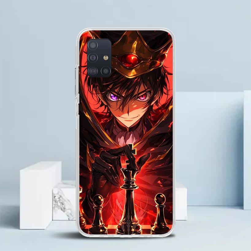 Code Geass Anime Soft Cover for Samsung Galaxy A12 A22 A32 A52 A72 A02S Phone Case Note 20 Ultra 10 S10 Plus A51 A71 A50S A20S A