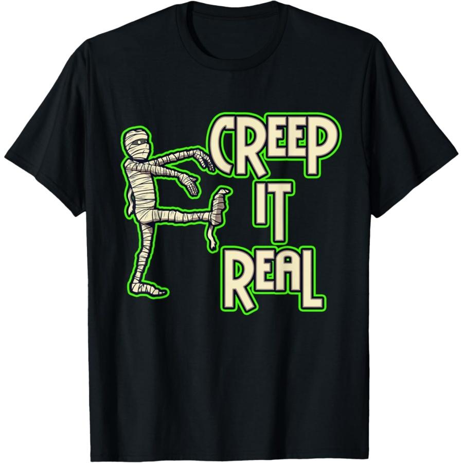 Футболка Creep It Real Хэллоуин Футболка Египетская мумия S