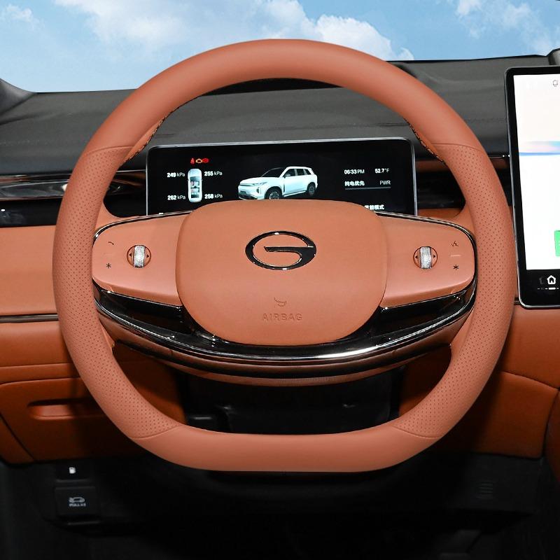 For GAC Trumpchi S7 S9 2026 2026 Leather Car Steering Wheel Cover Ultra-thin Anti Slip Car Handle Covers Interior Accessories