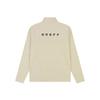 Onoff Men S Woven Color Block Half Zip Fleece T ShirT Of9103gb Beige