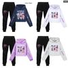 Kpop Demon Hunters Girls Cotton Casual Set With Long Sleeve Hoodie And Pants For Ages 110-170cm