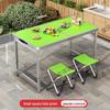 Portable Aluminum Folding Table for Outdoor Dining and Market Stalls - Adjustable and Compact