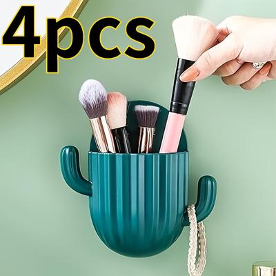 Cactus Wall Hanging Storage Box, No Punching, Wall Hanging Mobile Phone Remote Control, Cosmetics Storage Box,Toothbrush and Toothpaste Storage Rack