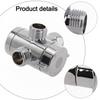 Shower Head Adjustable Valve T-Adapter Tap 1/2\" 3-Way
